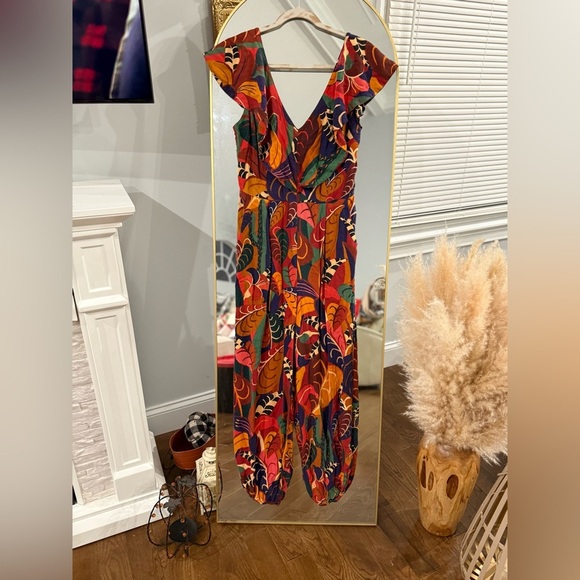FARM Rio Colorful Leaf Print Jumpsuit - Picture 5 of 10